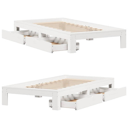 Giroletto senza Materasso Bianco 90x200 cm Legno Massello Pino | homemem39