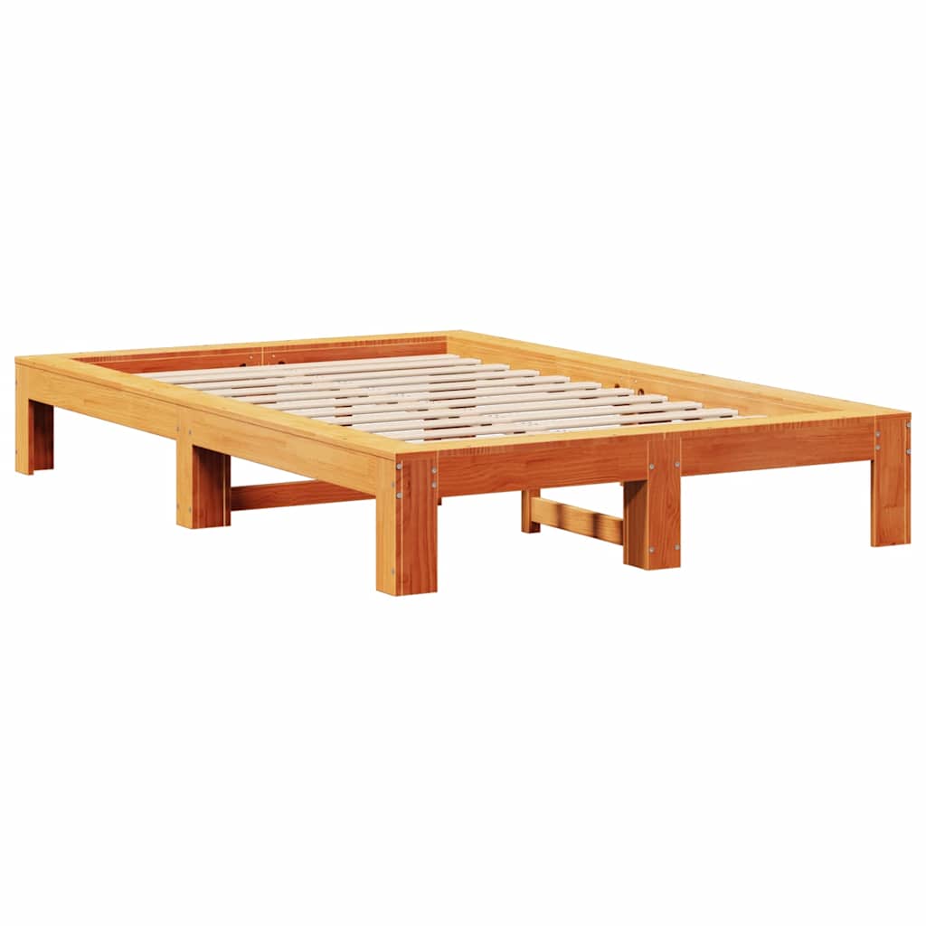 Giroletto senza Materasso Marrone Cera 135x190 cm Legno di Pino | homemem39