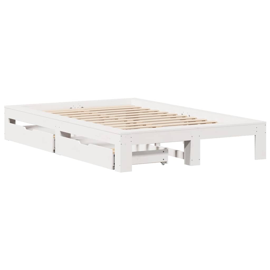 Giroletto senza Materasso Bianco 120x190 cm Legno Massello Pino | homemem39