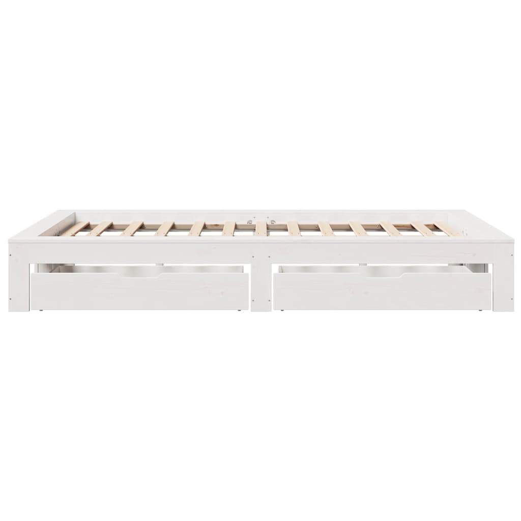 Giroletto senza Materasso Bianco 120x190 cm Legno Massello Pino | homemem39