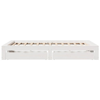 Giroletto senza Materasso Bianco 120x190 cm Legno Massello Pino | homemem39