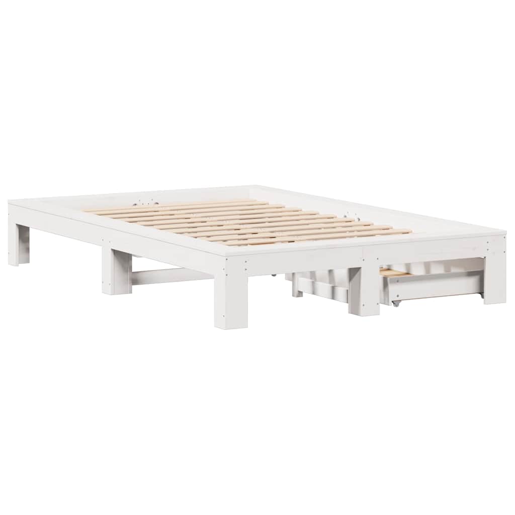 Giroletto senza Materasso Bianco 120x190 cm Legno Massello Pino | homemem39