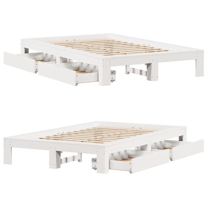 Giroletto senza Materasso Bianco 120x190 cm Legno Massello Pino | homemem39