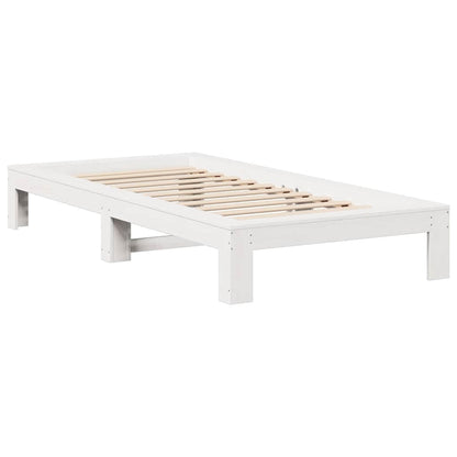 Giroletto senza Materasso Bianco 75x190 Legno Massello di Pino | homemem39