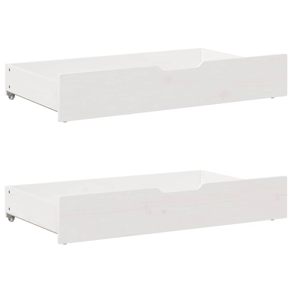 Giroletto senza Materasso Bianco 75x190 Legno Massello di Pino | homemem39