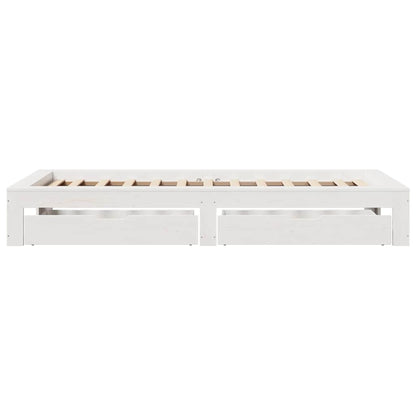 Giroletto senza Materasso Bianco 75x190 Legno Massello di Pino | homemem39