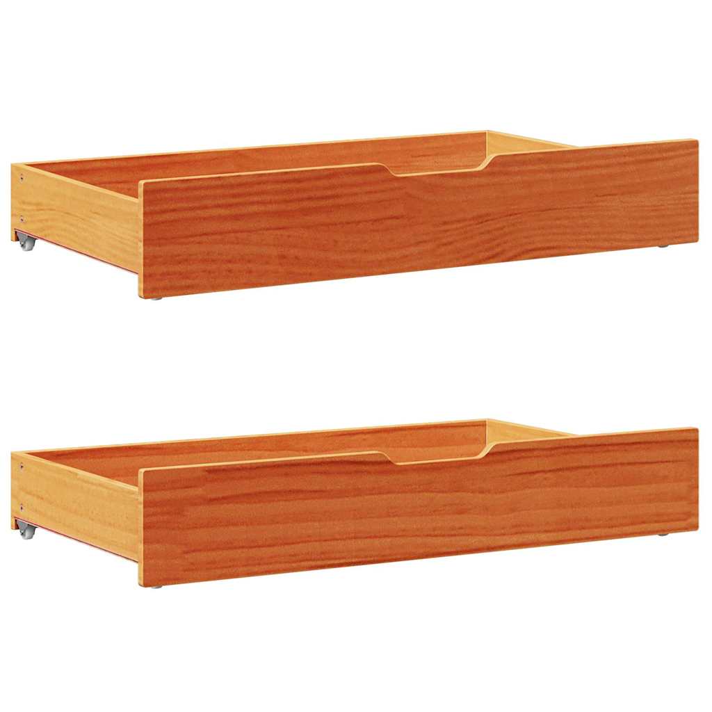 Letto senza Materasso Marrone Cera 180x200 cm in Legno di Pino