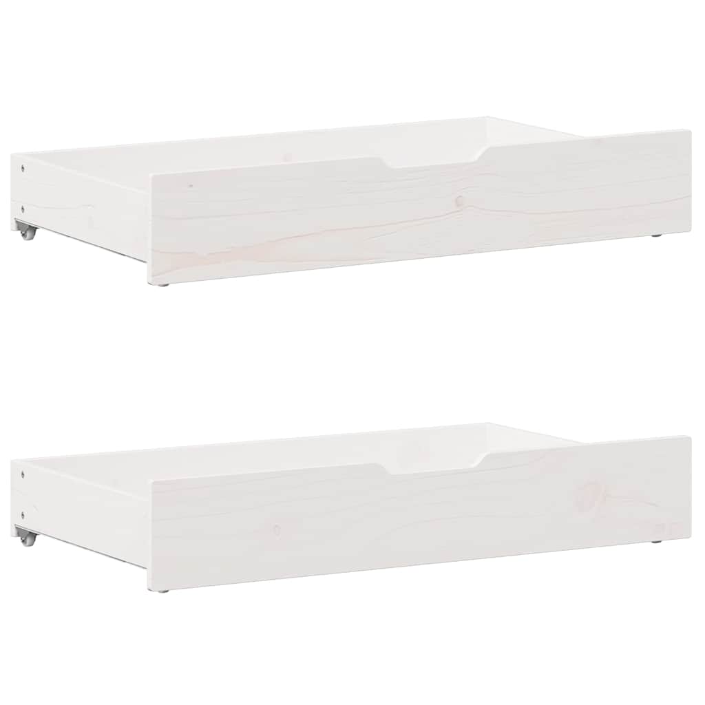 Letto senza Materasso Bianco 140x190 cm Legno Massello di Pino | homemem39
