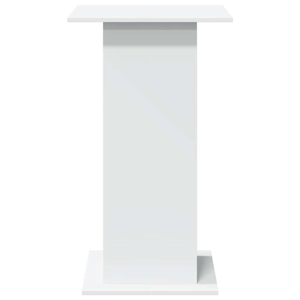 Tavolo Bar con Portaoggetti Bianco 60x60x102 cm in Truciolato | homemem39