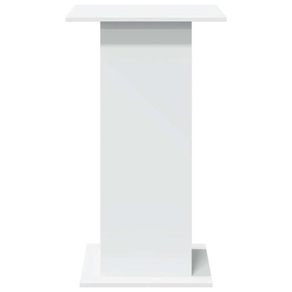 Tavolo Bar con Portaoggetti Bianco 60x60x102 cm in Truciolato | homemem39