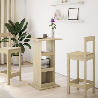 Tavolo Bar Portaoggetti Rovere Sonoma 60x60x102 cm Multistrato | homemem39