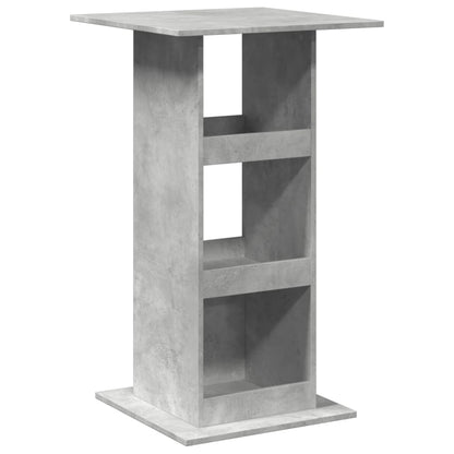 Tavolo Bar Portaoggetti Grigio Cemento 60x60x102 cm Multistrato | homemem39