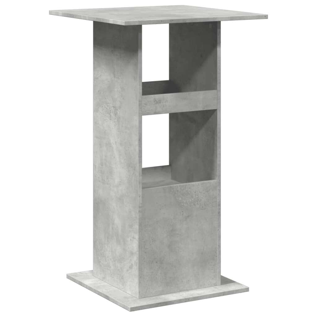Tavolo Bar Portaoggetti Grigio Cemento 60x60x102 cm Multistrato | homemem39