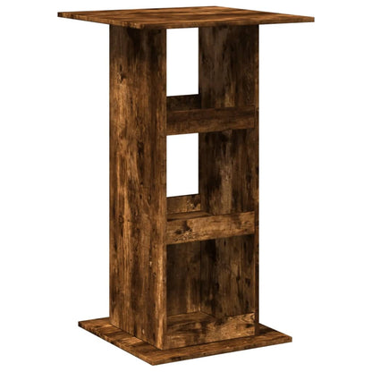 Tavolo Bar Portaoggetti Rovere Fumo 60x60x102 cm Multistrato | homemem39