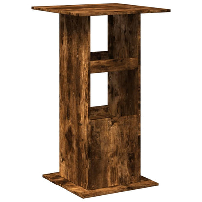 Tavolo Bar Portaoggetti Rovere Fumo 60x60x102 cm Multistrato | homemem39