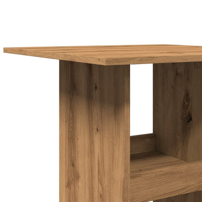 Tavolo Bar Portaoggetti Rovere 60x60x102 cm Legno Multistrato | homemem39