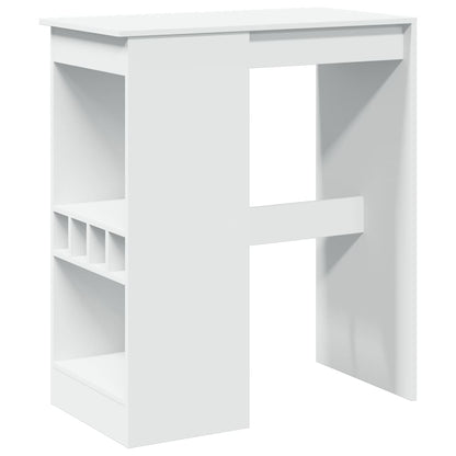 Tavolo Bar con Rastrelliera Bianco 90x47,5x103,5 cm Truciolato | homemem39