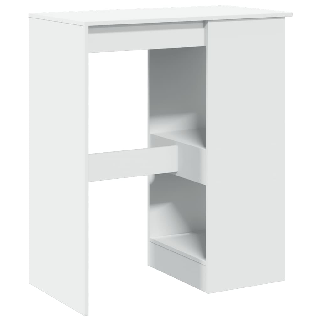 Tavolo Bar con Rastrelliera Bianco 90x47,5x103,5 cm Truciolato | homemem39