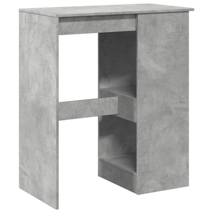 Tavolo Bar con Rastrelliera Grigio 90x47,5x103,5 cm Multistrato