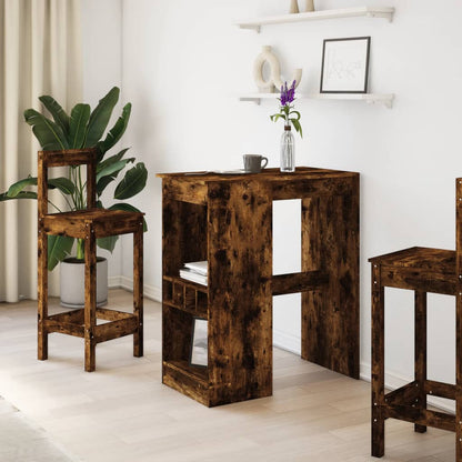 Tavolo Bar con Rastrelliera Rovere 90x47,5x103,5 cm Multistrato | homemem39