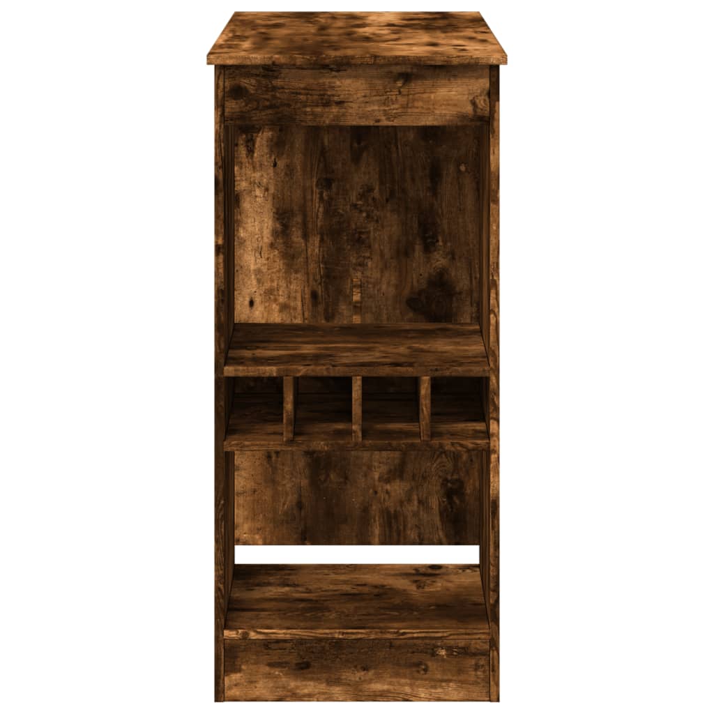 Tavolo Bar con Rastrelliera Rovere 90x47,5x103,5 cm Multistrato | homemem39