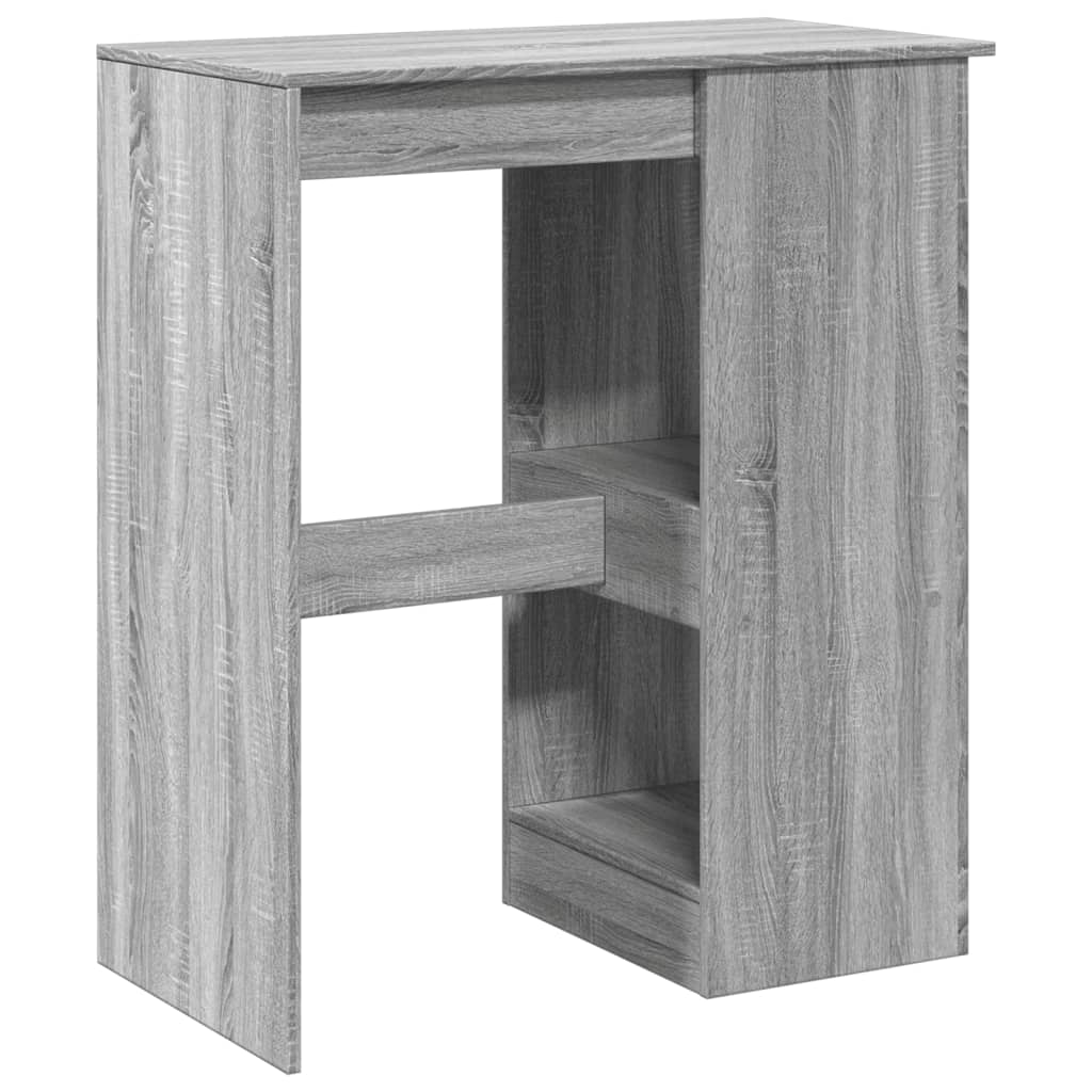 Tavolo Bar con Rastrelliera Grigio 102x50x103,5cm Multistrato | homemem39