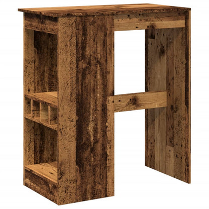 Tavolo Bar con Rastrelliera Antico 90x47,5x103,5 cm Multistrato | homemem39