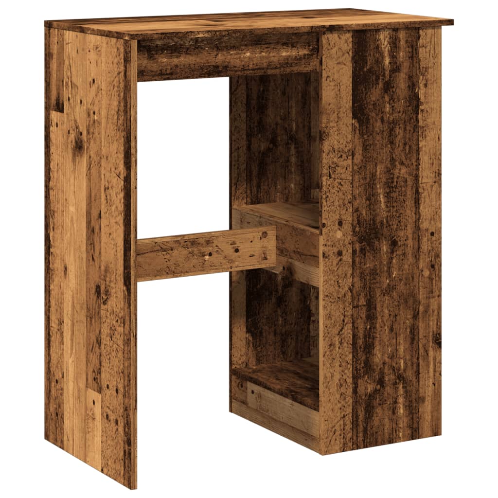 Tavolo Bar con Rastrelliera Antico 90x47,5x103,5 cm Multistrato | homemem39