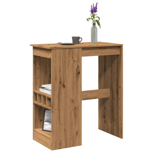 Tavolo Bar con Rastrelliera Rovere 90x47,5x103,5 cm Multistrato | homemem39