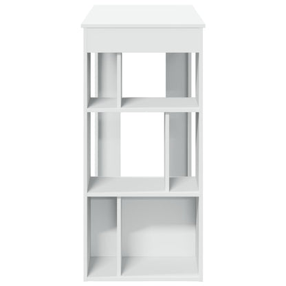 Tavolo Bar con Rastrelliera Bianco 102x50x103,5 cm Multistrato | homemem39