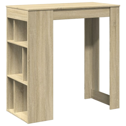 Tavolo Bar con Rastrelliera Sonoma 102x50x103,5 cm Multistrato | homemem39