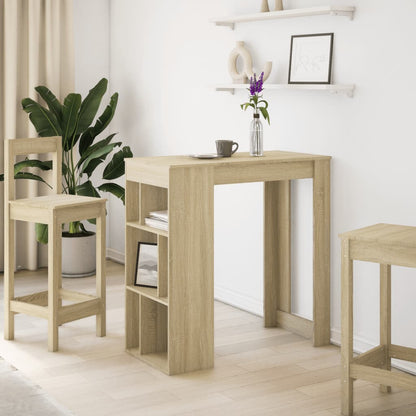 Tavolo Bar con Rastrelliera Sonoma 102x50x103,5 cm Multistrato | homemem39