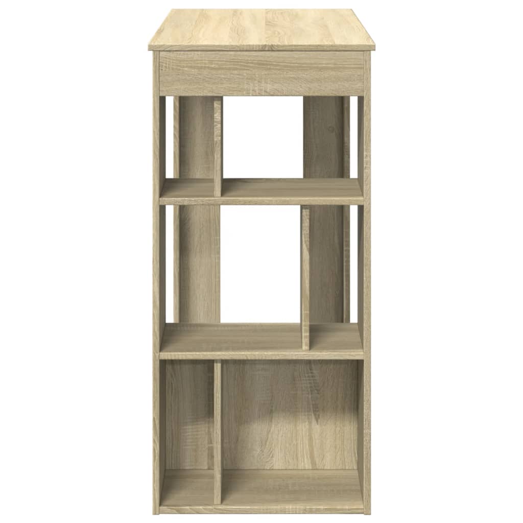 Tavolo Bar con Rastrelliera Sonoma 102x50x103,5 cm Multistrato | homemem39