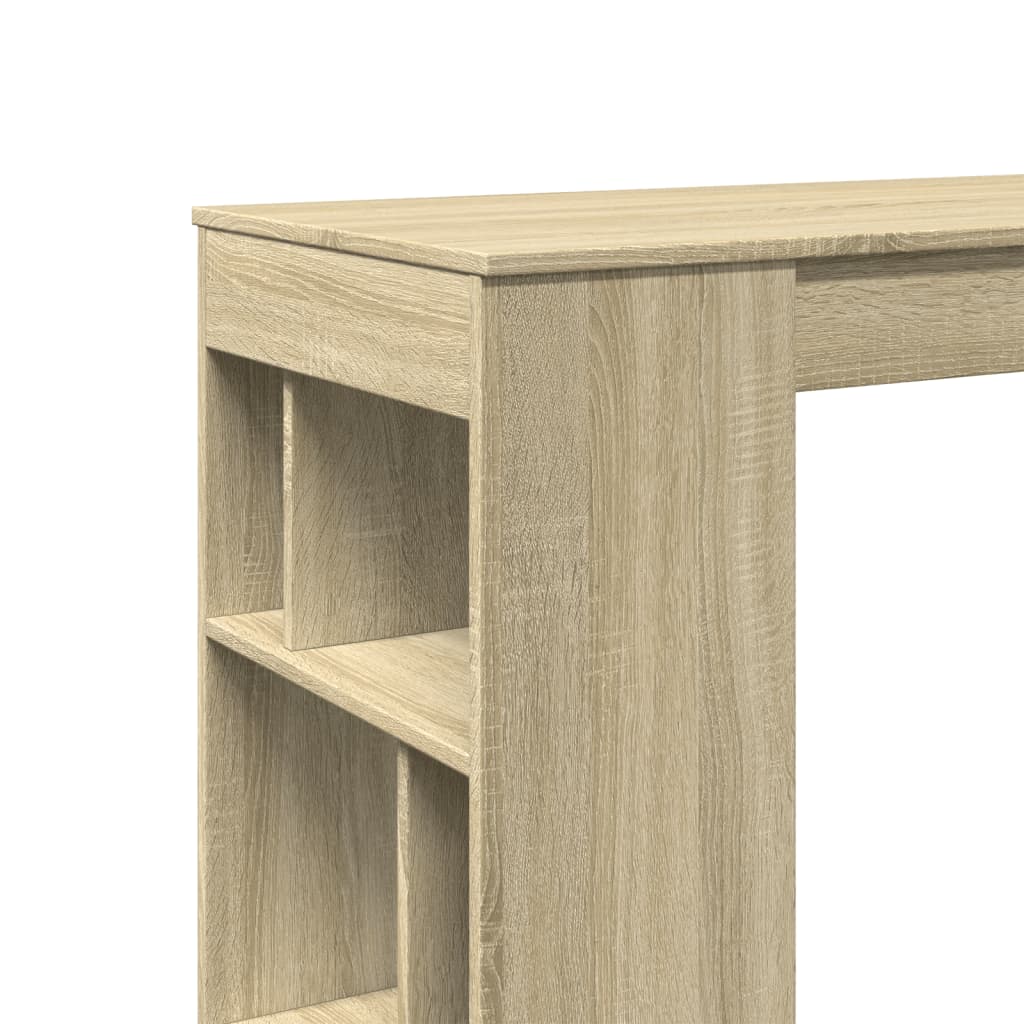 Tavolo Bar con Rastrelliera Sonoma 102x50x103,5 cm Multistrato | homemem39
