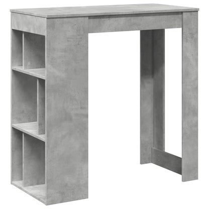 Tavolo Bar con Rastrelliera Grigio 102x50x103,5 cm Multistrato | homemem39