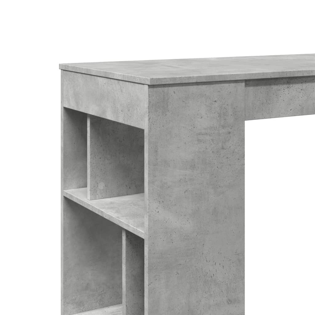 Tavolo Bar con Rastrelliera Grigio 102x50x103,5 cm Multistrato | homemem39