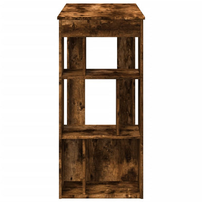 Tavolo Bar con Rastrelliera Rovere 102x50x103,5 cm Multistrato | homemem39
