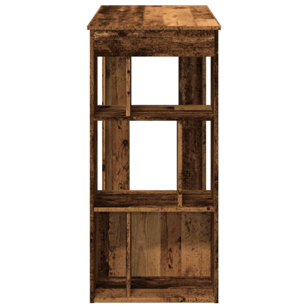 Tavolo Bar con Rastrelliera Antico 102x50x103,5 cm Multistrato | homemem39