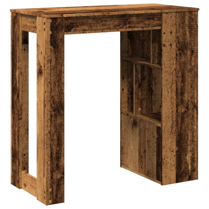 Tavolo Bar con Rastrelliera Antico 102x50x103,5 cm Multistrato | homemem39
