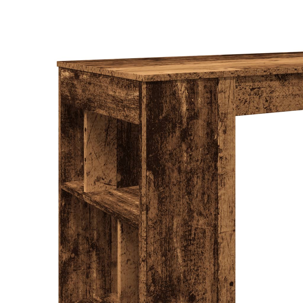 Tavolo Bar con Rastrelliera Antico 102x50x103,5 cm Multistrato | homemem39