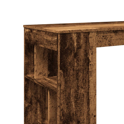 Tavolo Bar con Rastrelliera Antico 102x50x103,5 cm Multistrato | homemem39