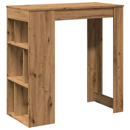 Tavolo Bar con Rastrelliera Rovere 102x50x103,5 cm Multistrato | homemem39