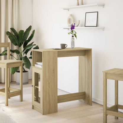 Tavolo Bar con Rastrelliera Sonoma 101x40x103,5 cm Multistrato | homemem39