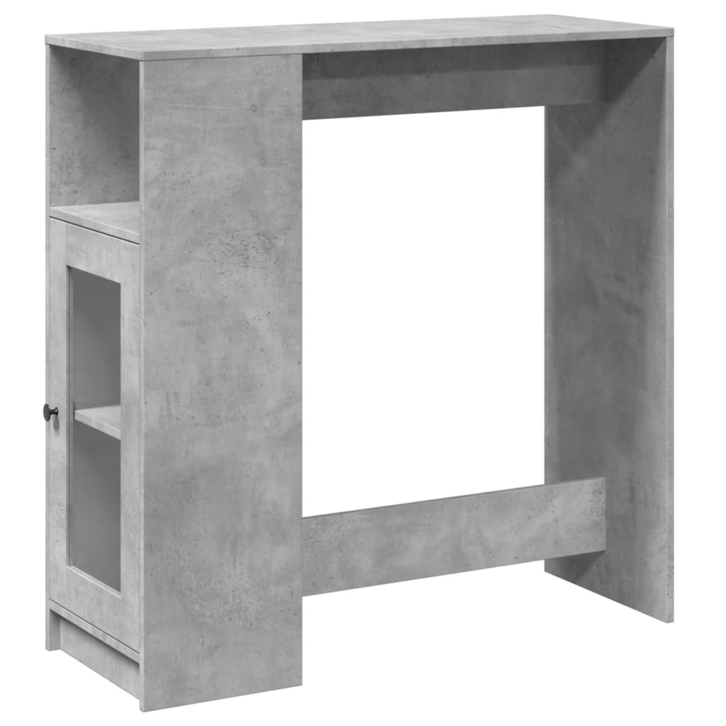 Tavolo Bar con Rastrelliera Grigio 101x40x103,5 cm Multistrato | homemem39