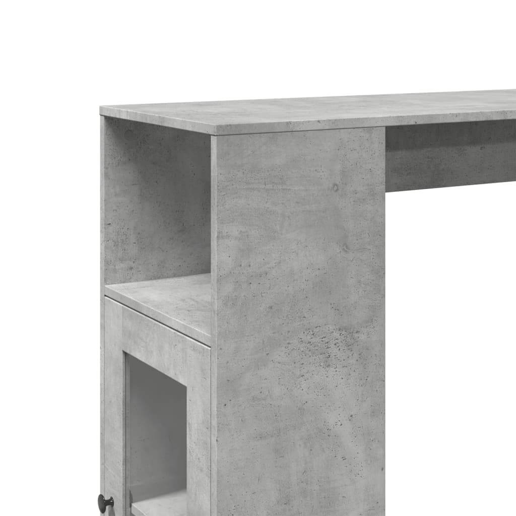 Tavolo Bar con Rastrelliera Grigio 101x40x103,5 cm Multistrato | homemem39