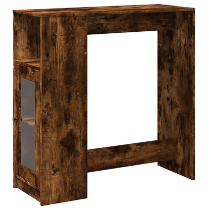 Tavolo Bar con Rastrelliera Rovere 101x40x103,5 cm Multistrato | homemem39