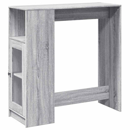Tavolo Bar con Rastrelliera Grigio 101x40x103,5 cm Multistrato | homemem39