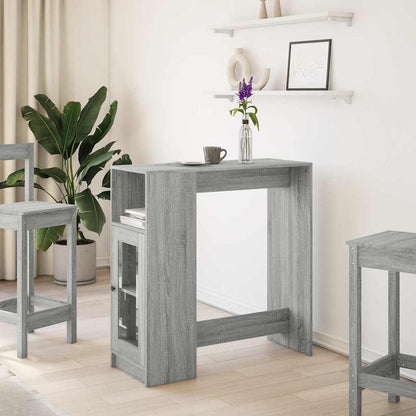 Tavolo Bar con Rastrelliera Grigio 101x40x103,5 cm Multistrato | homemem39