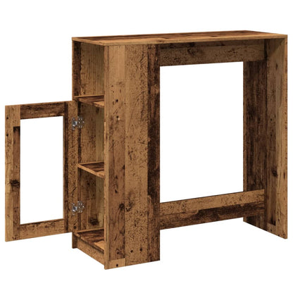 Tavolo Bar con Rastrelliera Antico 101x40x103,5 cm Multistrato | homemem39