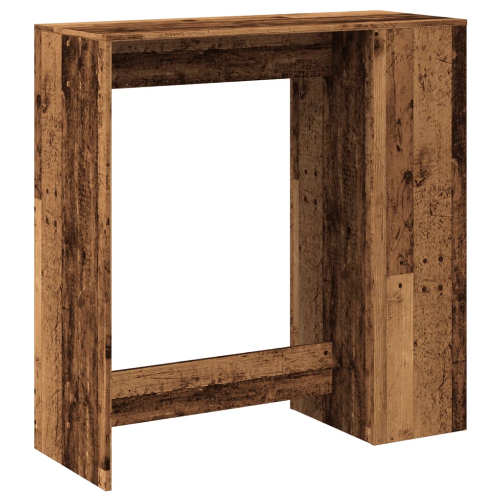 Tavolo Bar con Rastrelliera Antico 101x40x103,5 cm Multistrato | homemem39